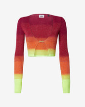 Load image into Gallery viewer, Lurex Degradé Mini Cardigan : Women Knitwear Fuchsia | GCDS Spring/Summer 2023
