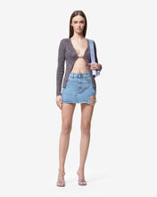 Carica l&#39;immagine nel visualizzatore di Gallery, Lurex Melange Logo Clip Cardigan : Women Knitwear Multicolor | GCDS Spring/Summer 2023

