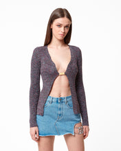 Carica l&#39;immagine nel visualizzatore di Gallery, Lurex Melange Logo Clip Cardigan : Women Knitwear Multicolor | GCDS Spring/Summer 2023
