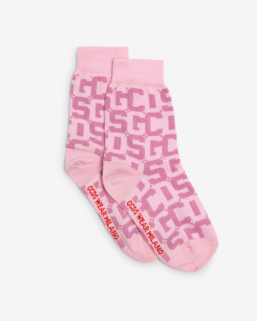 Gcds Monogram Jacquard Socks : Women Socks Pink | GCDS Spring/Summer 2023