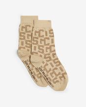 Load image into Gallery viewer, Gcds Monogram Jacquard Socks : Women Socks Beige | GCDS Spring/Summer 2023
