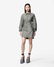 Load image into Gallery viewer, Bling Gcds Monogram Shirt Dress : Women Dress Military Green | GCDS Spring/Summer 2023
