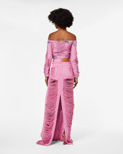 Load image into Gallery viewer, Denim Frayed Ultracargo Long Skirt : Women Skirts Pink | GCDS Spring/Summer 2023
