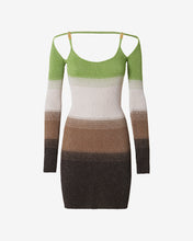 Carica l&#39;immagine nel visualizzatore di Gallery, Lurex Degradé Mini Dress : Women Dress Military Green | GCDS Spring/Summer 2023
