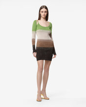 Carica l&#39;immagine nel visualizzatore di Gallery, Lurex Degradé Mini Dress : Women Dress Military Green | GCDS Spring/Summer 2023
