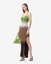 Carica l&#39;immagine nel visualizzatore di Gallery, Lurex Degradé Tank Long Dress : Women Dress Military Green | GCDS Spring/Summer 2023
