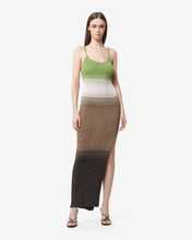 Carica l&#39;immagine nel visualizzatore di Gallery, Lurex Degradé Tank Long Dress : Women Dress Military Green | GCDS Spring/Summer 2023
