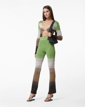 Load image into Gallery viewer, Lurex Degradé Knit Trousers : Women Trousers Military Green | GCDS Spring/Summer 2023

