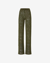 Load image into Gallery viewer, Gcds Monogram Macramé Trousers : Women Trousers Military Green | GCDS Spring/Summer 2023
