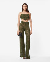 Load image into Gallery viewer, Gcds Monogram Macramé Trousers : Women Trousers Military Green | GCDS Spring/Summer 2023

