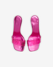 Load image into Gallery viewer, Transpallic Logo Low Sandals : Women Shoes Fuchsia | GCDS Spring/Summer 2023
