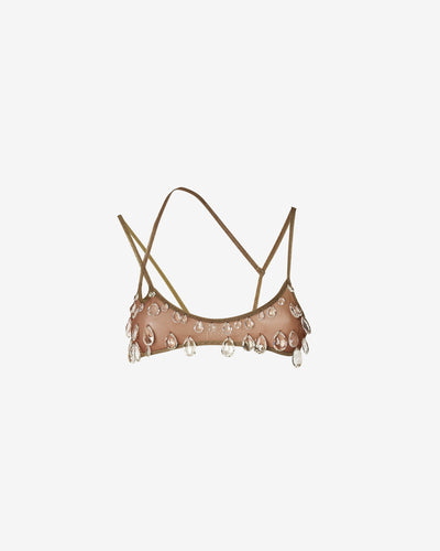 Sita Drops Bra : Women Tops Military Green | GCDS Spring/Summer 2023