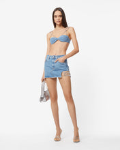 Load image into Gallery viewer, Gcds Bling Denim Bra : Women Tops New Light Blue | GCDS Spring/Summer 2023
