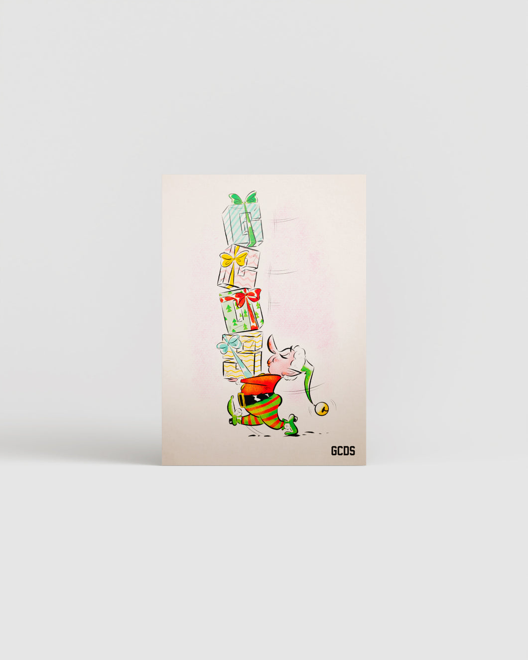 Busy Elf Xmas Card